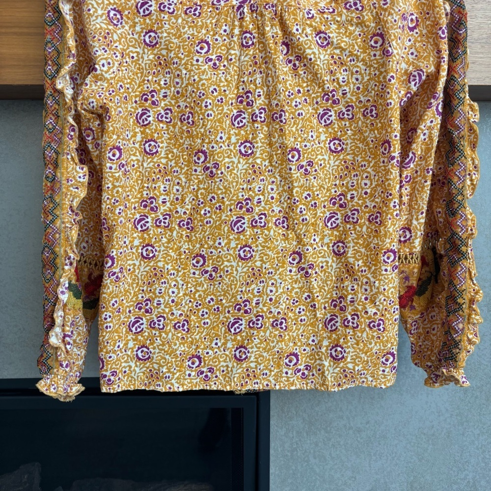 Maeve Goldie Embroidered Blouse, Size 2 - Picture 15 of 16